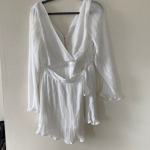 White chiffon dress